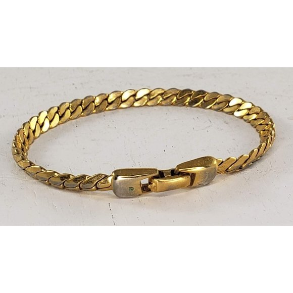 Napier Jewelry - Vintage Napier Gold Toned Chain Bracelet Costume Jewelry